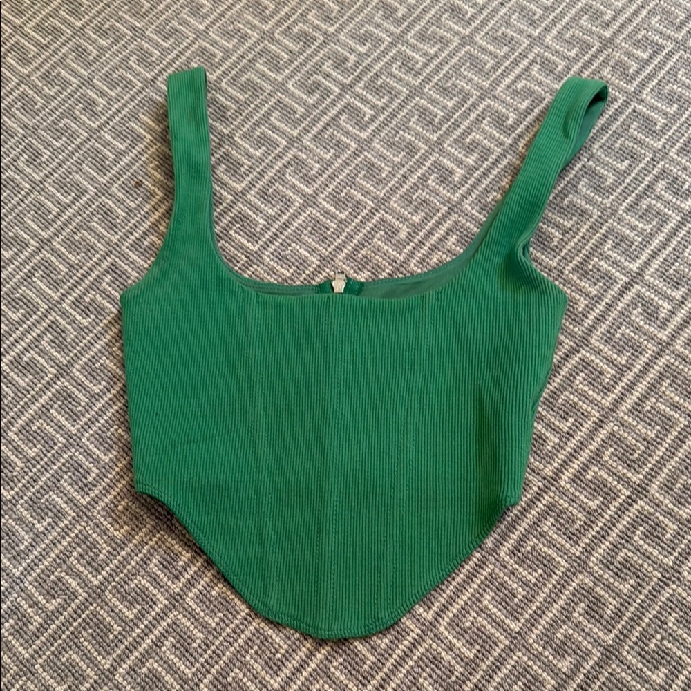 Princess Polly Green Fitted Bustier Bodysuit